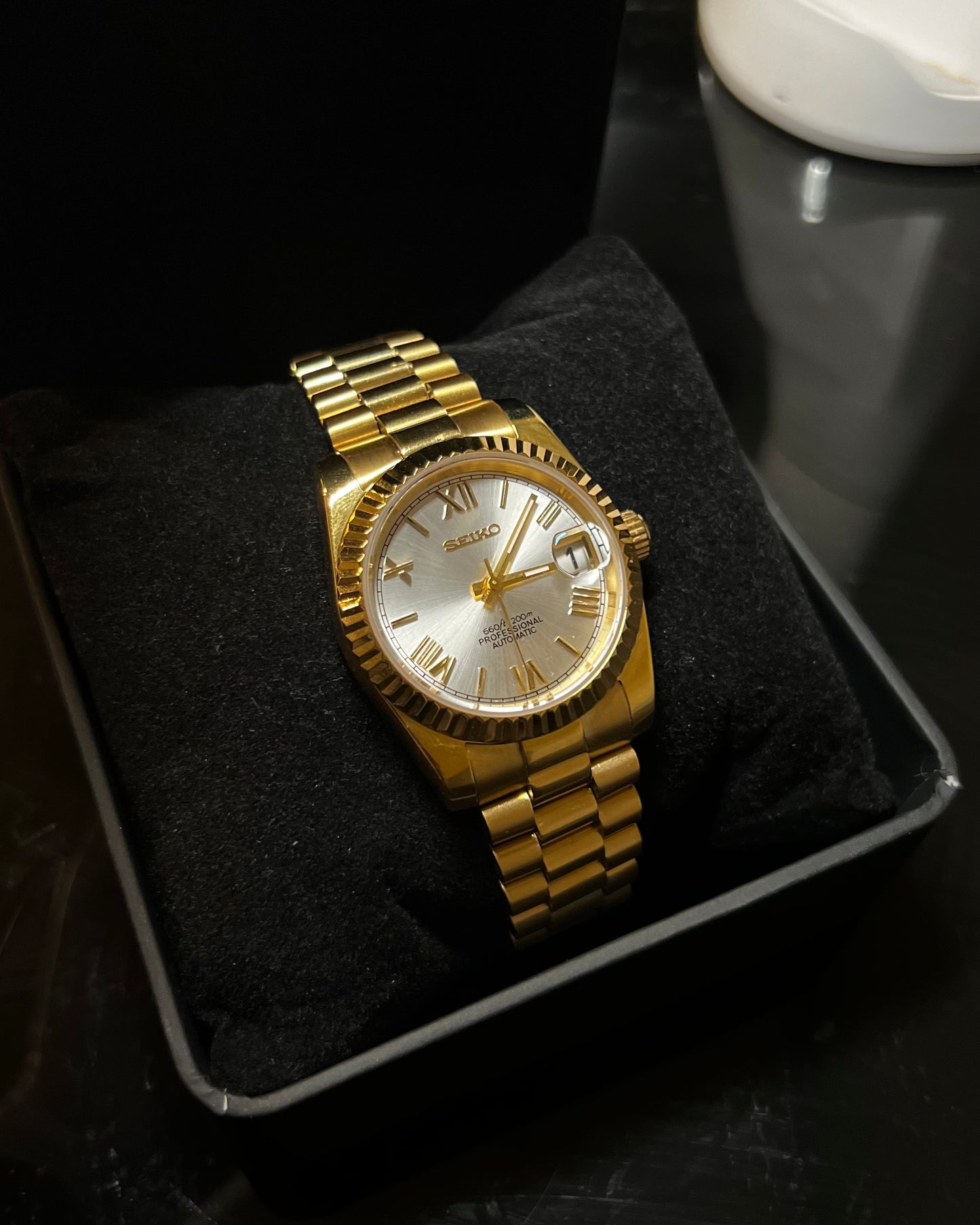 Platinum Gold Roman Dial