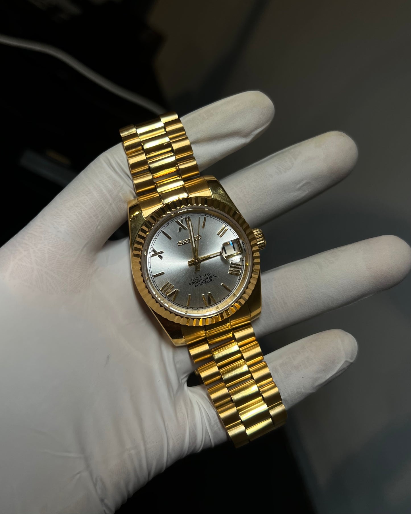 Platinum Gold Roman Dial